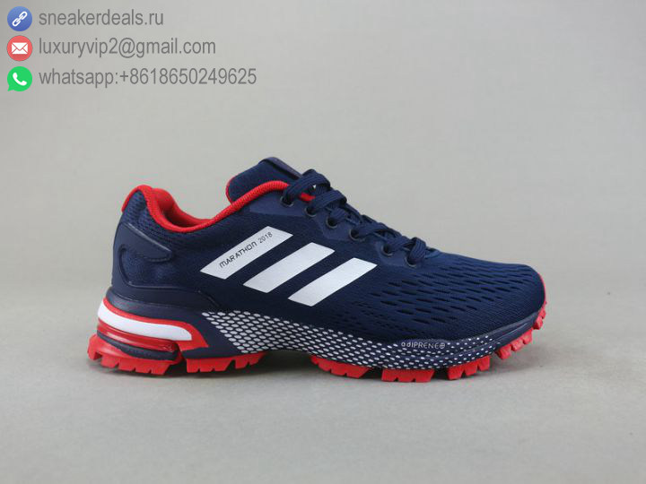 ADIDAS AEROBOUNCE ST W NAVY WHITE RED KNIT MEN RUNNING SHOES